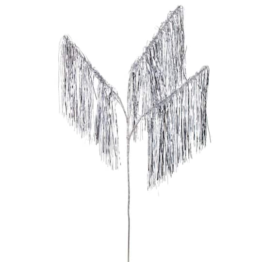 Vickerman 39.5" Tinsel Icicle 3-Tip Sprays, 3ct. in Silver | Michaels®